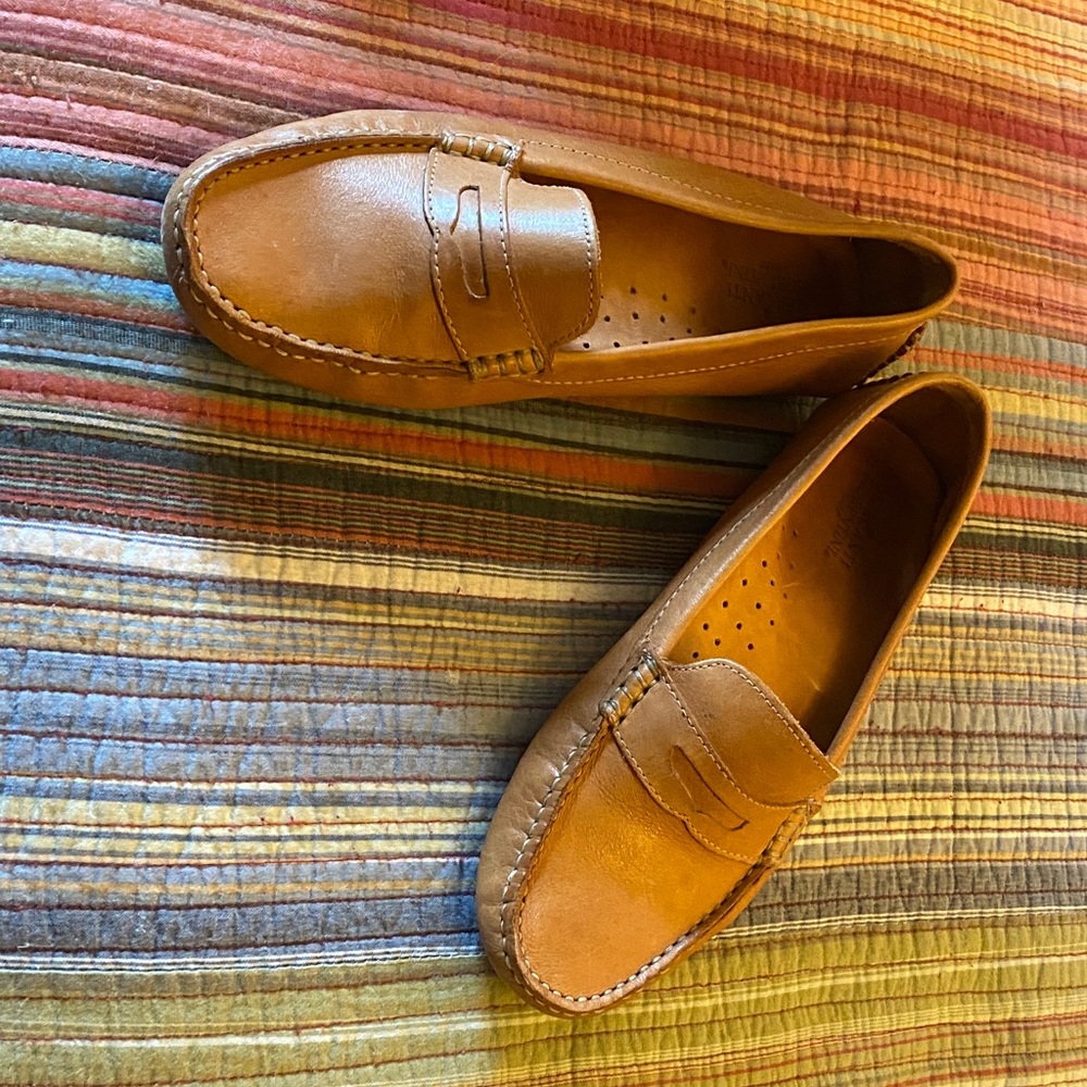 Elegant Tan Leather Loafers for Women